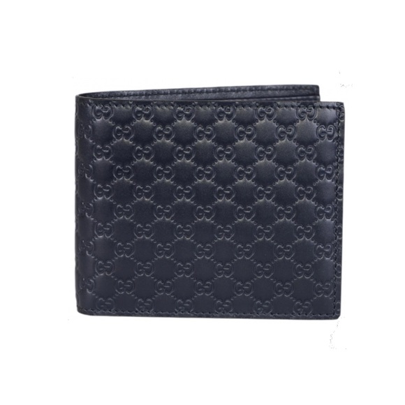 Gucci MicroGuccissima GG Logo Blue Leather Wallet - Picture 1 of 12